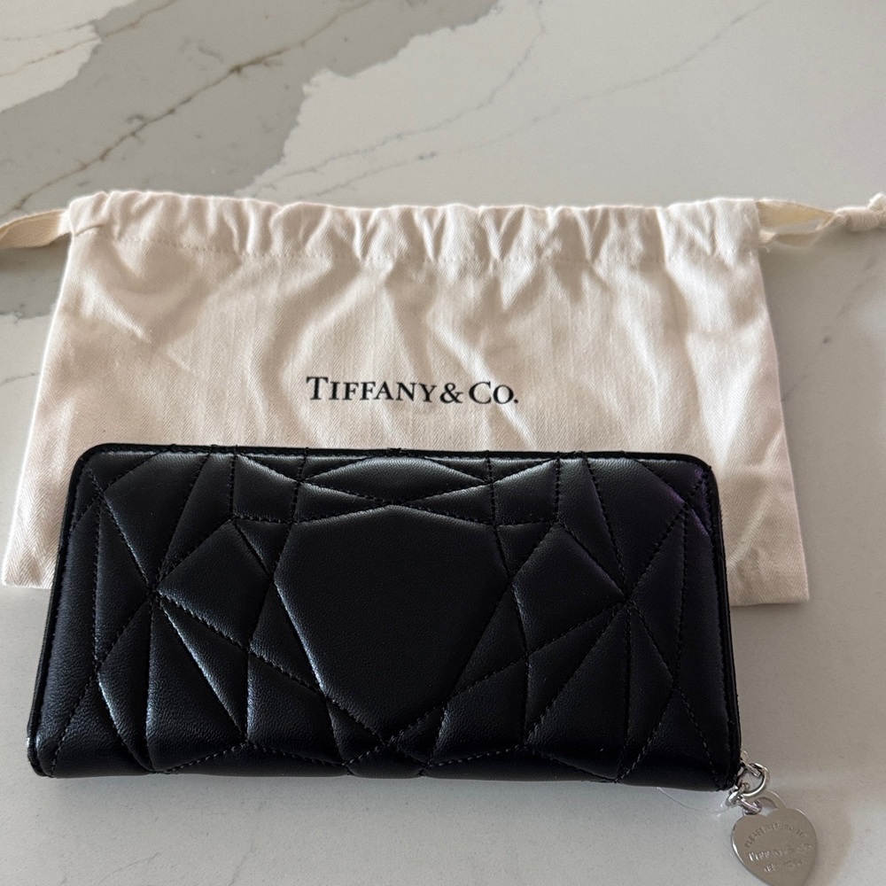 Tiffany & Co. Black Geometric Women's Wallet NWT